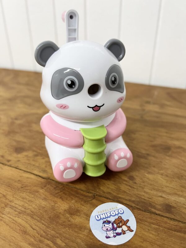 Apontador de lápis manual Urso Panda Rosa