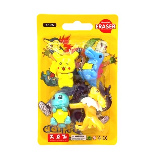 Borracha Pokémon kit com 4