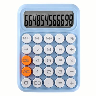 Calculadora com teclas Mecanica Azul