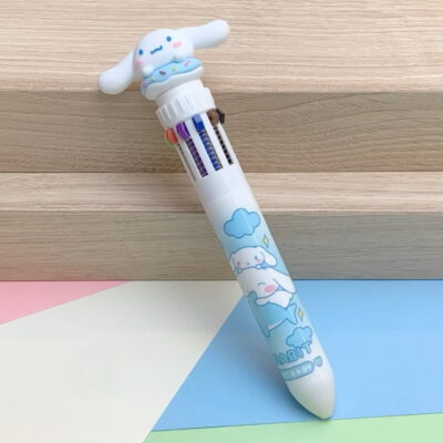 Caneta Sanrio Cinnamoroll com 10 cores