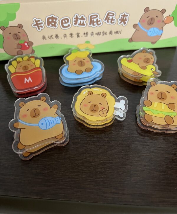 Prendedor de acrílico Capivara de boa