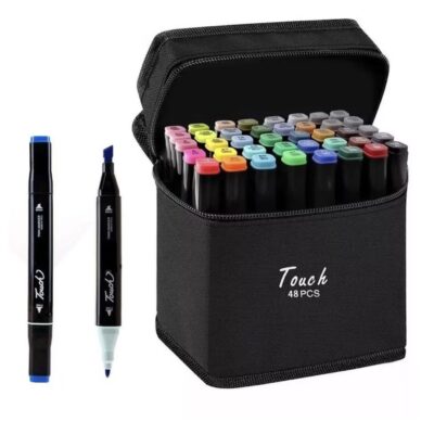 Canetinha Touch marcadores 48 cores