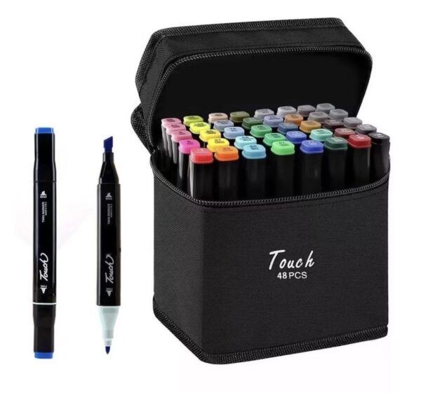 Canetinha Touch marcadores 48 cores
