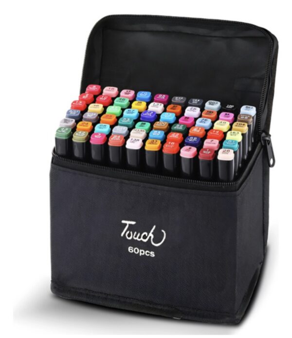Canetinha Touch marcadores 60 cores